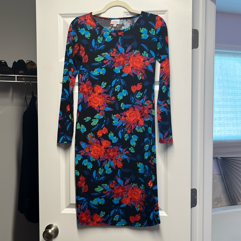 Worn Once LulaRoe -  Size XS Floral - Knee Length Dress